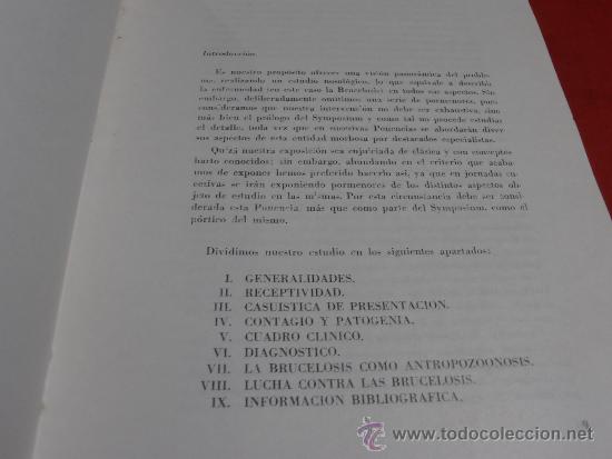 Libros de segunda mano: PRIMER SYMPOSIUM NACIONAL SOBRE BRUCELOSIS - Foto 4