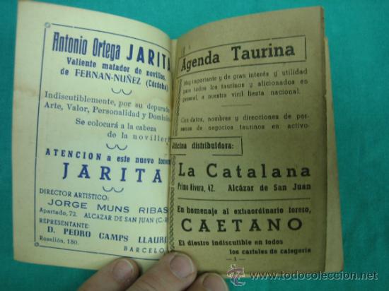 Libros de segunda mano: Agenda taurina 1965 - Foto 2