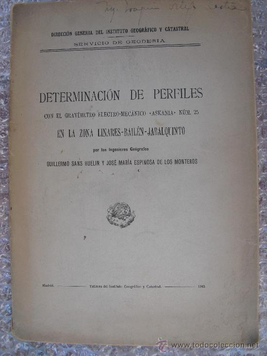 Libri di seconda mano: Determinaci&oacute;n de perfiles con el gravimetro electrico-mecanico