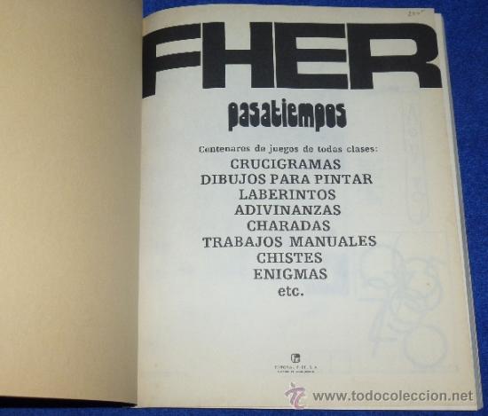 Libros de segunda mano: Pasatiempos - fher (1976) &iexcl;A estrenar! - Foto 2