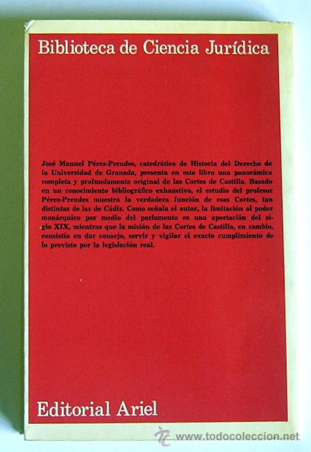 Libros de segunda mano: CORTES DE CASTILLA - JOSE MANUEL PEREZ-PRENDES - Foto 2