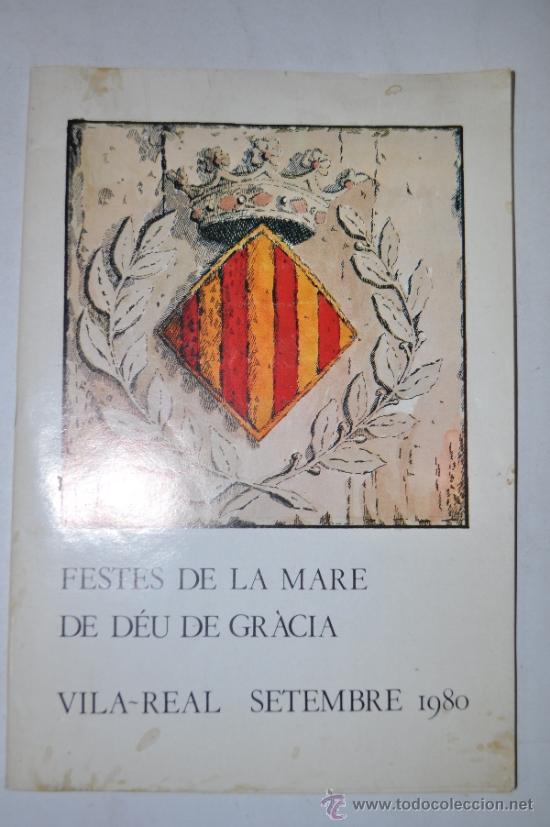 Libros de segunda mano: Festes de la Mare de De&uacute; de Gr&agrave;cia. Vila~Real. Eetembre1980. RM61154 - Foto 1