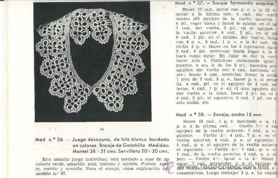Libros de segunda mano: 40 MODELOS DE ENCAJES DE GANCHILLO. &Aacute;lbum n&ordm; 16. - Foto 4
