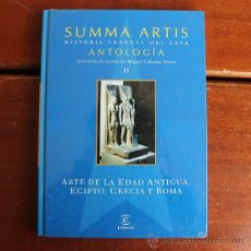 Libros de segunda mano: SUMMA ARTIS HISTORIA GENERAL DEL ARTE TOMO II: ARTE DE LA EDAD ANTIGUA. EGIPTO, GRECIA Y ROMA . Lote 36776659