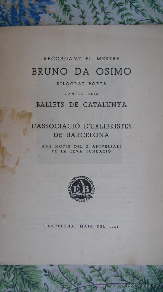 Libri di seconda mano: Bruno da Osimo, Recordant el Mestre