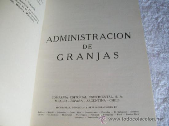 Libros de segunda mano: Administraci&oacute;n de granjas, John A. Hopkins D. A. T. Ed. Continental. - Foto 2