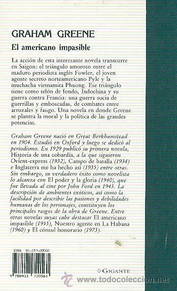 Libros de segunda mano: GRAHAM GREENE / EL AMERICANO IMPASIBLE. .LUIS DE CARALT EDITOR - Foto 2