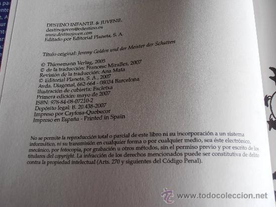 Libros de segunda mano: EL MAESTRO DE LAS SOMBRAS, ANGELA SOMMER , BODENBURG - Foto 6