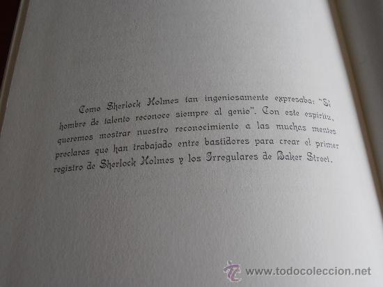 Libros de segunda mano: SHERLOCK HOLMES Y LOS IRREGULARES DE BAKER STREET - Foto 7
