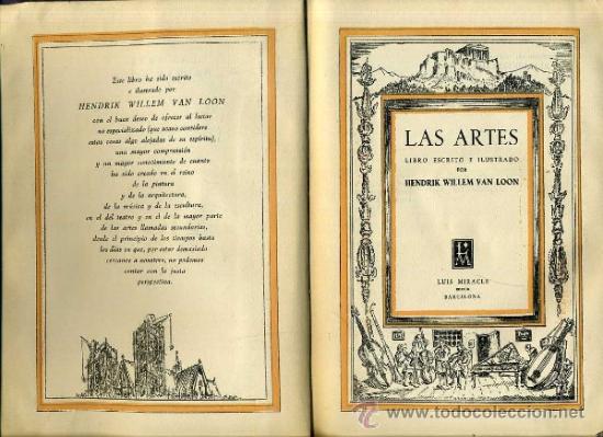 Libros de segunda mano: VAN LOON : LAS ARTES (LUIS MIRACLE, 1944) - Foto 1