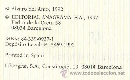 Libros de segunda mano: &Aacute;LVARO DEL AMO / EN CASA . ED. ANAGRAMA . 1&ordf; EDICI&Oacute;N. - Foto 3