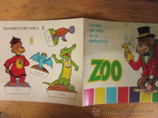 Libros de segunda mano: CUADERNOS PARA PINTAR ZOO CON MINI RECORTABLE N&ordm; 21. EDICIONES TORAY 1969. - Foto 1