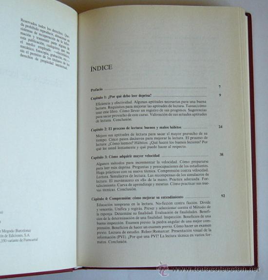 Libros de segunda mano: TECNICAS DE LECTURA RAPIDA - BIBLIOTECA DEUSTO DE DESARROLLO PERSONAL - Foto 3