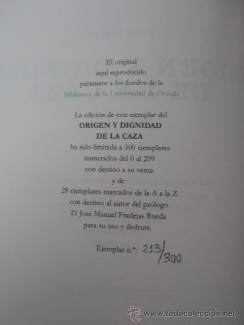 Libros de segunda mano: Origen y dignidad de la caza / Juan Mateos * FACS&Iacute;MIL * - Foto 6