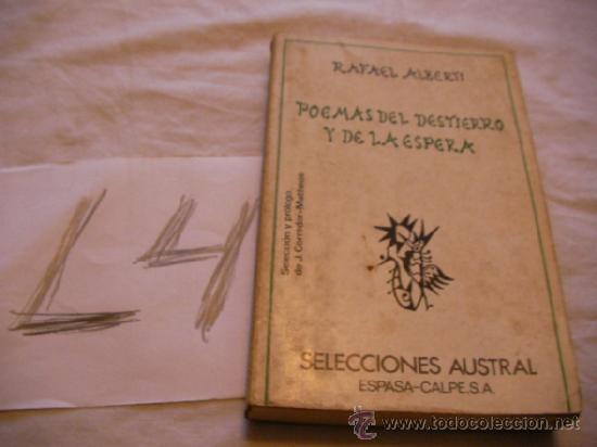 Libros de segunda mano: POEMAS DEL DESTIERRO Y DE LA ESPERA - RAFAEL ALBERTI - ENVIO GRATIS A ESPA&Ntilde;A - Foto 1