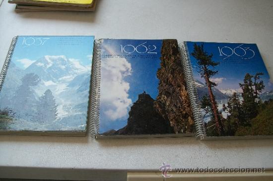 Libros de segunda mano: AGENDA: TRES AGENDAS ILUSTRADAS.- 1957, 1962, 1963.-MIDIDAS 21 X 15 CM.-