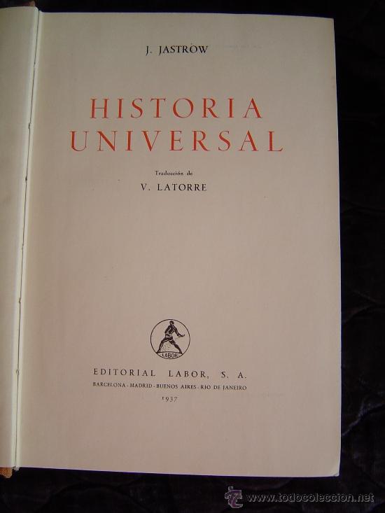 Libros de segunda mano: Libro de Historia Universal. Por J. Jastrow. - Foto 2