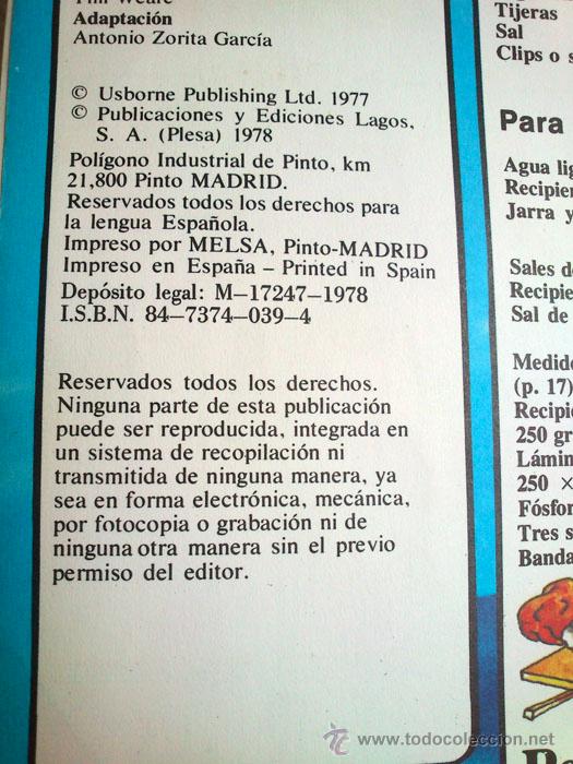 Libros de segunda mano: EL JOVEN CIENT&Iacute;FICO - EL LIBRO DE LAS PROFUNDIDADES - ED. PLESA - SM - 1978 - Foto 2