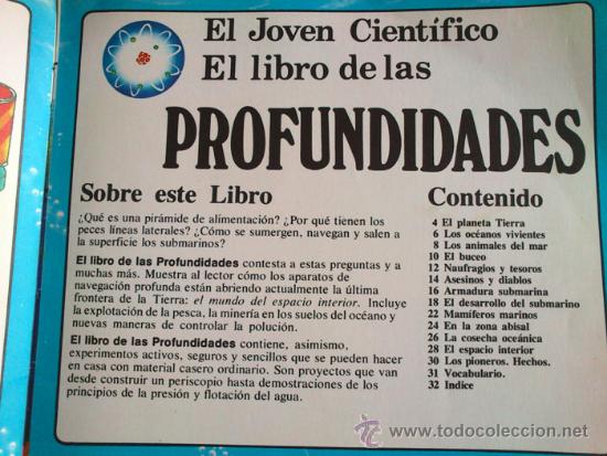 Libros de segunda mano: EL JOVEN CIENT&Iacute;FICO - EL LIBRO DE LAS PROFUNDIDADES - ED. PLESA - SM - 1978 - Foto 3
