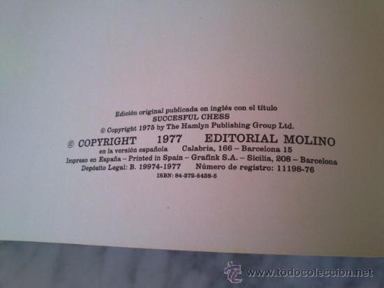 Libros de segunda mano: ME GUSTA EL AJEDREZ - PAUL LANGFIELD - ED. MOLINO - 1977 - Foto 4