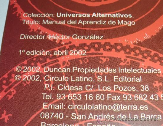Libros de segunda mano: Manual del aprendiz de brujo - C&iacute;rculo latino (1&ordf; edici&oacute;n 2002) &iexcl;Impecable! - Foto 2