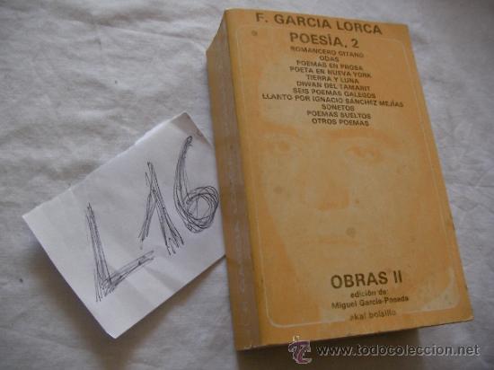 Libros de segunda mano: OBRAS II - POESIA, 2 - F. GARCIA LORCA - Foto 1