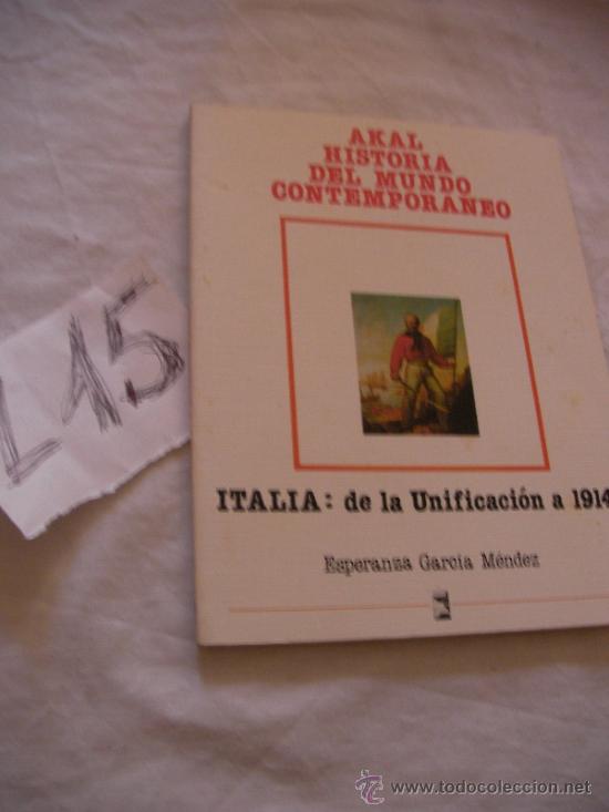Second hand books: ITALIA: DE LA UNIFICACION A 1924 - ESPERANZA GARCIA - ENVIO GRATIS A ESPA&Ntilde;A