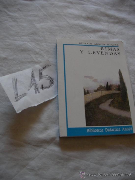 Libros de segunda mano: RIMAS Y LEYENDAS - GUSTAVO ADOLFO BECQUER - ENVIO GRATIS A ESPA&Ntilde;A - Foto 1