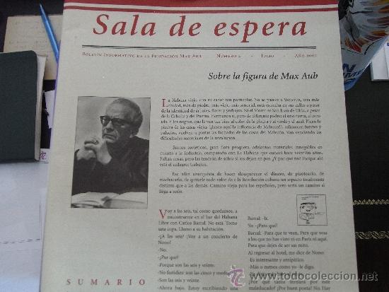 Libros de segunda mano: Sala de espera. Bolet&iacute;n informativo de la Fundaci&oacute;n Max Aub. n&ordm; 2 - Foto 1