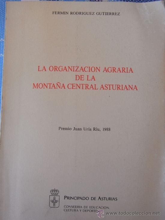 Libros de segunda mano: LA ORGANIZACI&Oacute;N AGRARIA DE LA MONTA&Ntilde;A CENTRAL ASTURIANA