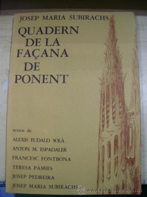Libros de segunda mano: QUADERN DE LA FA&Ccedil;ANA DE PONENT (Barcelona, 1990) Textos en Catal&aacute;n - Foto 1