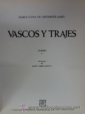 Libros de segunda mano: VASCOS Y TRAJES - DOS TOMOS - Foto 3