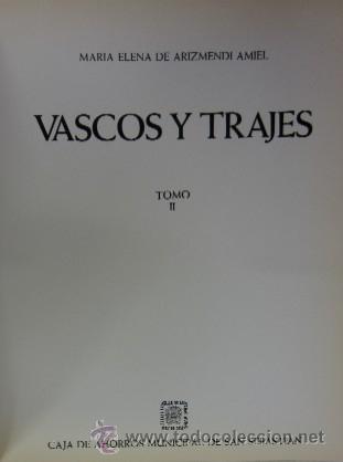 Libros de segunda mano: VASCOS Y TRAJES - DOS TOMOS - Foto 9