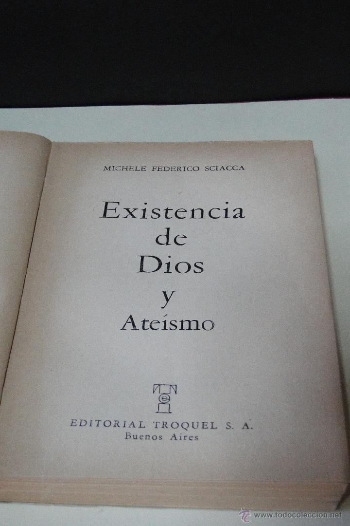 Libros de segunda mano: EXISTENCIA DE DIOS Y ATE&Iacute;SMO.--SCIACCA, Michele Federico - Foto 2