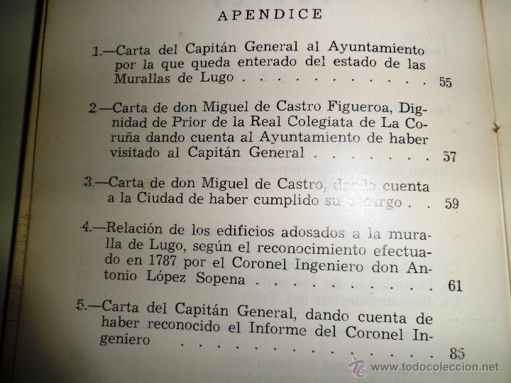 Libros de segunda mano: ORIGEN DE LAS EDIFICACIONES ADOSADAS A LA MURALLA DE LUGO. 1&ordf; ED (1972) - Foto 4