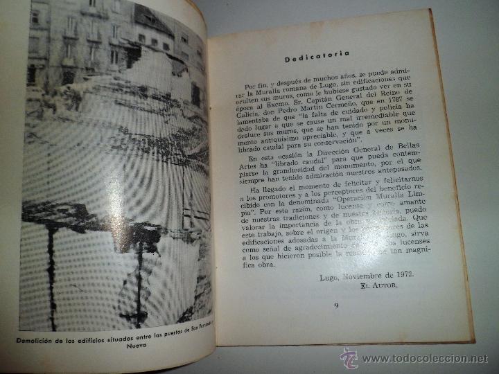 Libros de segunda mano: ORIGEN DE LAS EDIFICACIONES ADOSADAS A LA MURALLA DE LUGO. 1&ordf; ED (1972) - Foto 13
