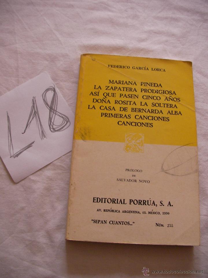 Libros de segunda mano: ANTIGUO LIBRO CON OBRAS VARIAS DE FEDERICO GARCIA LORCA - Foto 1