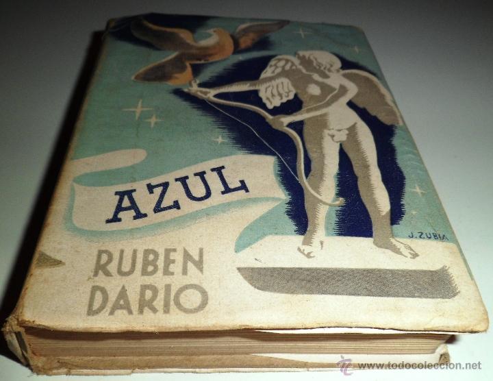 Libros de segunda mano: AZUL... RUBEN DARIO. (1945) MINI LIBRO12,4X9,5CM - Foto 1