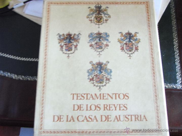 Libros de segunda mano: Testamentos de los Reyes de la casa de Austria. (5 vols.) Ed. facs&iacute;mil - Foto 1