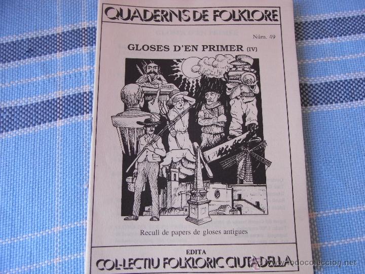 Libros de segunda mano: Menorca. Gloses d'En Primer (IV) Recull de papers de gloses antigues.