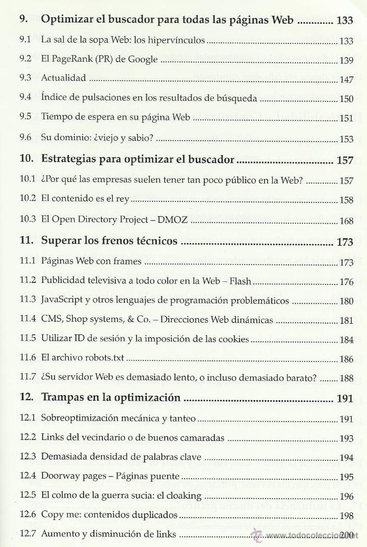 Libros de segunda mano: Website Boosting. Optimizar los buscadores, Usabilidad y M&aacute;rketing Web - 2007 (en espa&ntilde;ol) - Foto 5