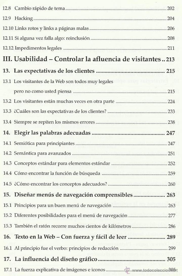 Libros de segunda mano: Website Boosting. Optimizar los buscadores, Usabilidad y M&aacute;rketing Web - 2007 (en espa&ntilde;ol) - Foto 6