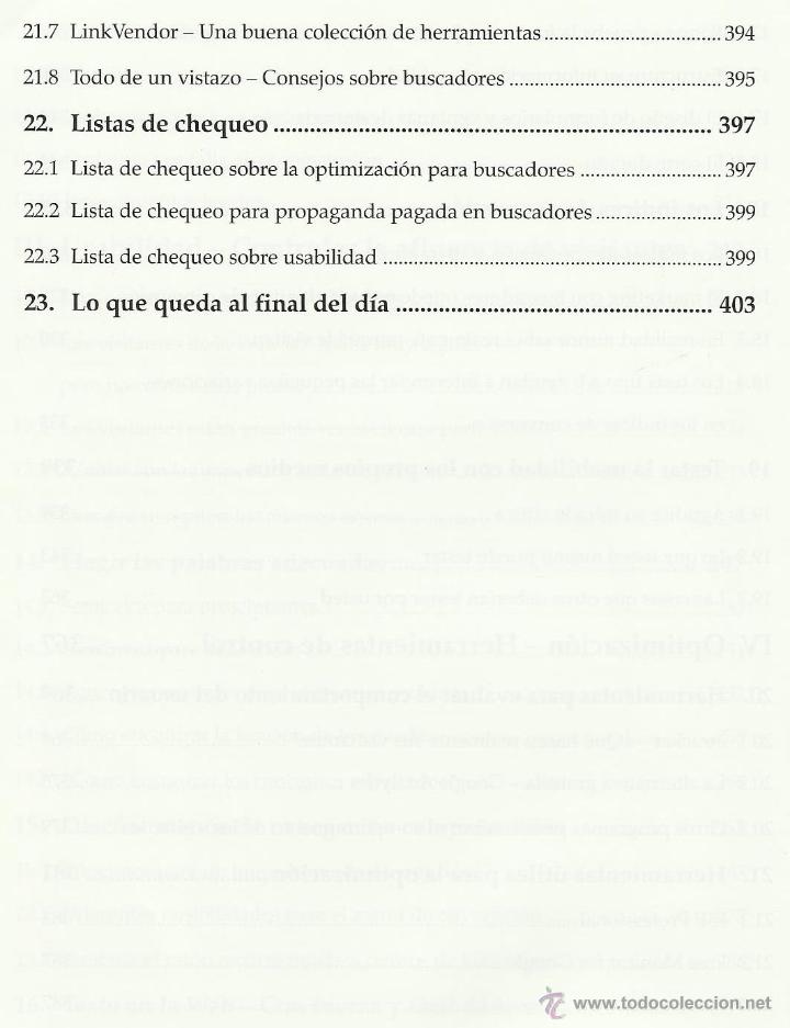 Libros de segunda mano: Website Boosting. Optimizar los buscadores, Usabilidad y M&aacute;rketing Web - 2007 (en espa&ntilde;ol) - Foto 8
