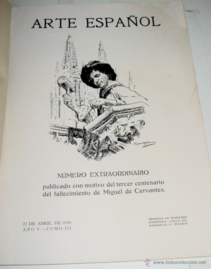Libri di seconda mano: REVISTA DE LA SOCIEDAD DE AMIGOS DEL ARTE - ARTE ESPA&Ntilde;OL - QUIJOTE - A&Ntilde;O V - TOMO III - NUM. 2 EXTRA