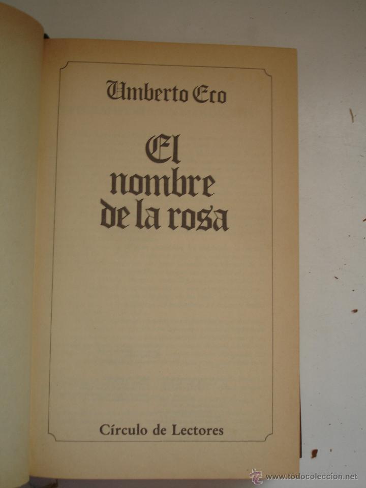 Libros de segunda mano: EL NOMBRE DE LA ROSA UMBERTO ECO - Foto 3