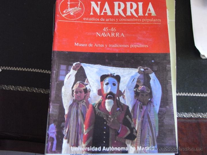 Libros de segunda mano: Narria, 45, 46. Navarra. Museo d Artes y tradiciones populares.