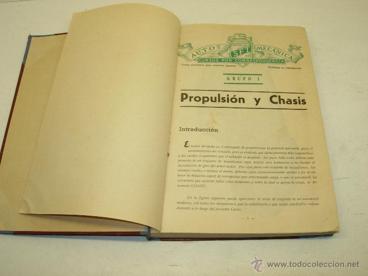 Libros de segunda mano: AUTO MECANICA-PROPULSION Y CHASIS,TRACTORES-ESCUELA SFT DE CURSOS CORRESPONDENCIA-a&ntilde;os 50