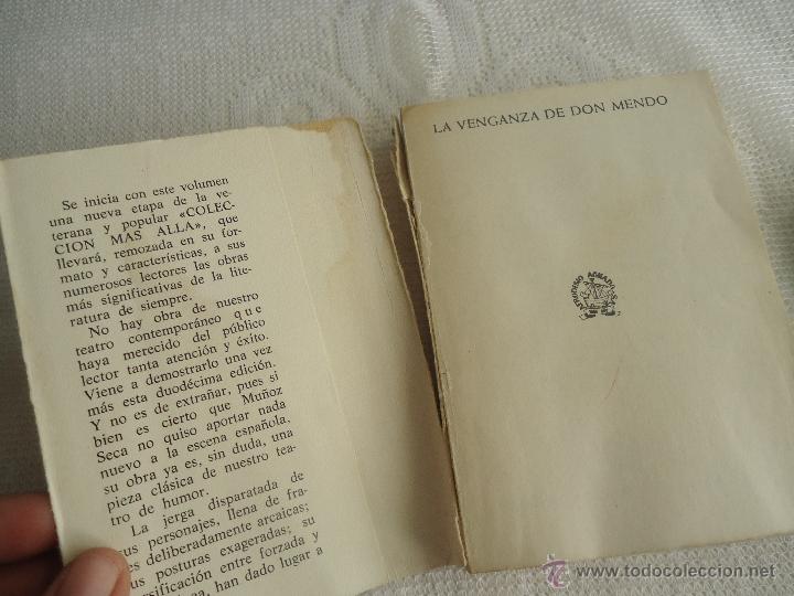 Libros de segunda mano: Antiguo libro LA VENGANZA DE Don MENDO. - Foto 3