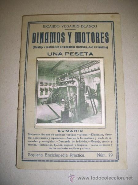 Libros de segunda mano: YESARES BLANCO, Ricardo. Dinamos y motores - Foto 1