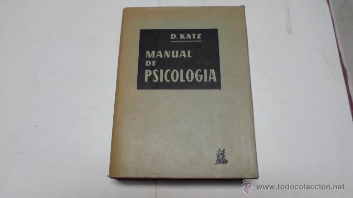 Libros de segunda mano: Katz, Manual de Psicologia, Ed. Morata, 1965 - Foto 1